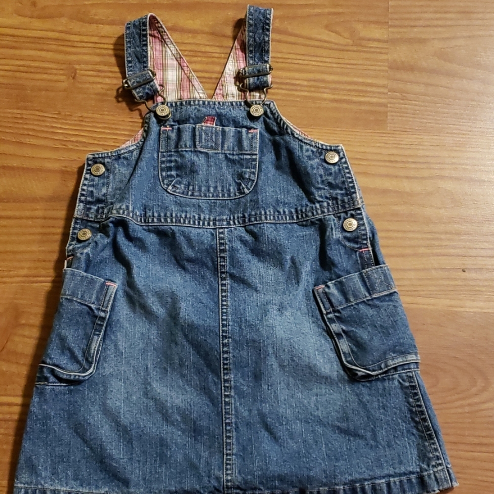 Denim overall dress